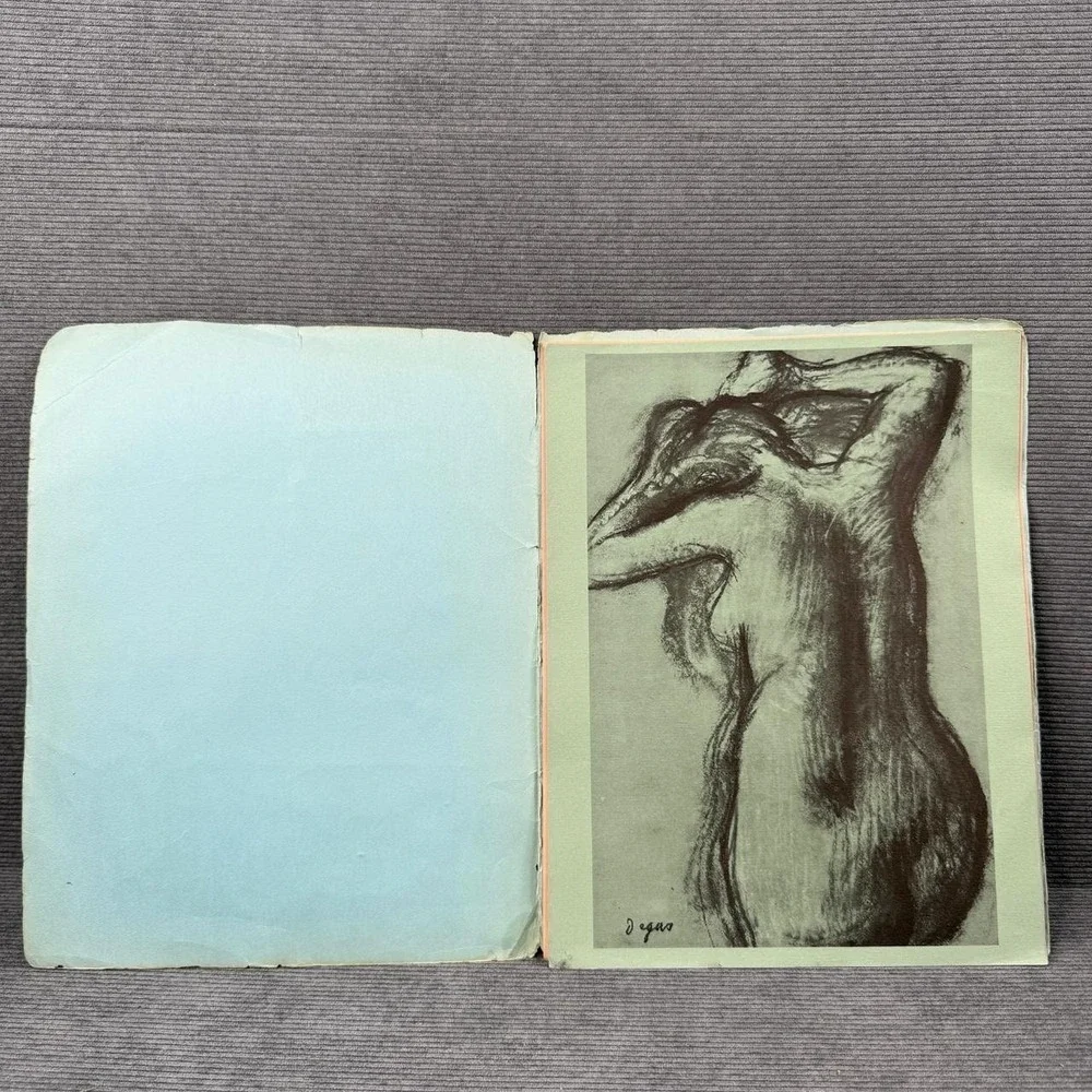 Vintage‎ Edgar Degas Nude Studies Art Portfolio Sketches Drawings Collection